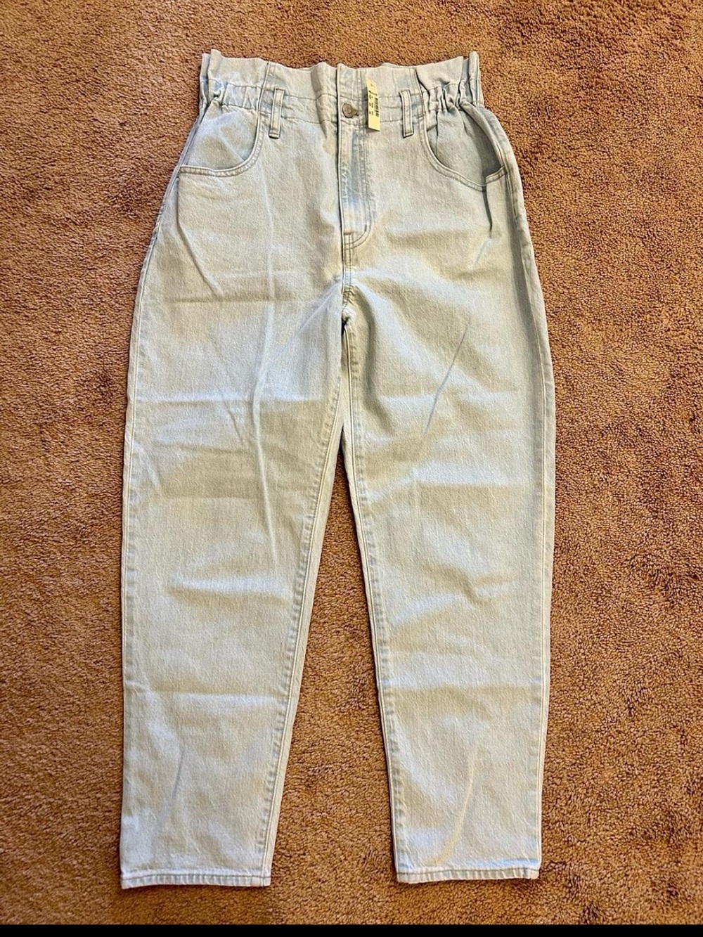 MADEWELL N/WT cinched waist 90s mom jeans